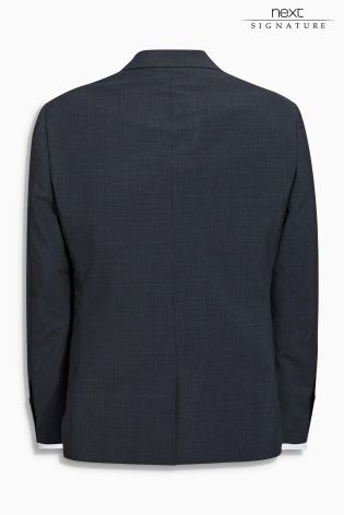 Signature Navy Textured Slim Fit Suit : Jacket